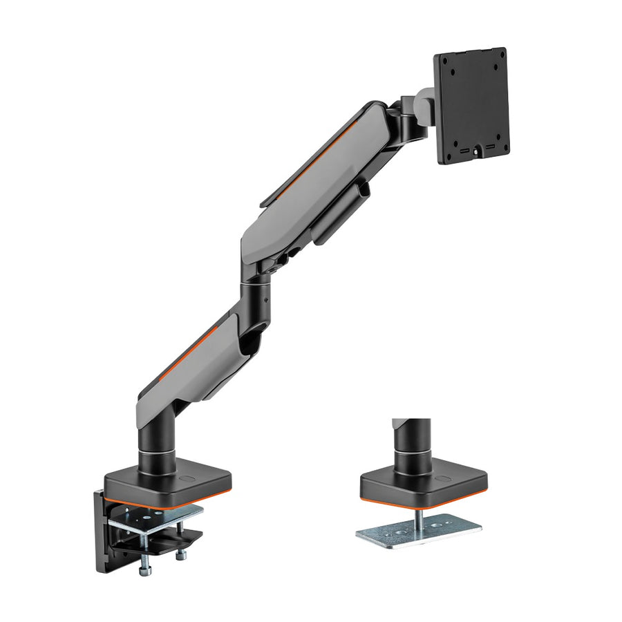 Brateck Single Heavy-Duty Gaming Monitor Arm Fit Most 17'-49' Monitor Up to 20KG VESA 75x75,100x100 (LS)