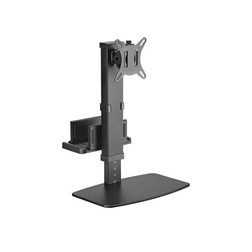 Brateck Vertical Lift Monitor Stand With Thin Client CPU Mount  Fit Most 17'-32' Monitor Up to 8KG VESA 75x75,100x100(Black) (LS)