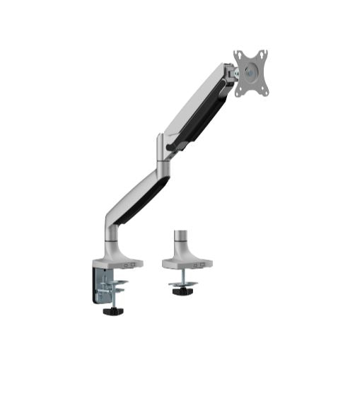 Brateck LDT82-C012E SINGLE SCREEN HEAVY-DUTY MECHANICAL SPRING MONITOR ARM For most 17'~45' Monitors, Matte Sliver (LS)