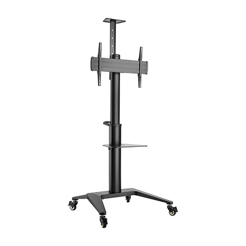 Brateck Ultra-Modern Aluminum TV Cart (Landscape/Portrait Orientation)  Fit 37'-70' Up to 70Kg - Black (LS)