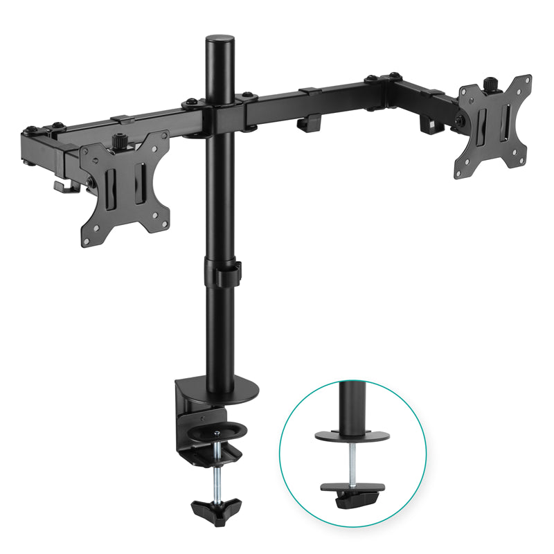 mbeat® activiva ErgoLife Dual Monitor Screen Double Joint Monitor Arm Detachable VESA 360° Rotary Two Mounting Options Net Weight: 4.3kg