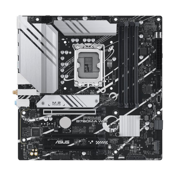 ASUS PRIME B760M-A WIFI-CSM Intel LGA 1700 mATX Motherboard 128GB, 4xDDR5, 1xPCIe 4.0 x16, 2xM.2, 4 xSATA, 2xHDMI,1xDP, Wi-Fi 6, 2.5Gb Ethernet