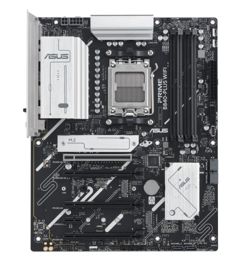 ASUS AMD PRIME B840-PLUS WIFI-CSM (AM5) ATX Motherboard 4x DDR5 192GB, 1x PCIe 4.0 x16 slot, 3 x M.2 slots, 4x SATA, Wi-Fi 6E, 1 x HDMI, 1 x DP