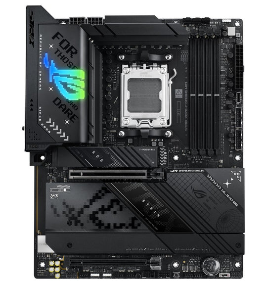 ASUS AMD ROG STRIX X870-F GAMING WIFI (AM5) ATX Motherboard 4x DDR5 192GB, 1x PCIe 5.0 x16 slot, 4 x M.2 slots, 2x SATA, Wi-Fi 7, 1 x HDMI, 1 x DP2