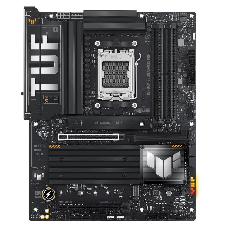 ASUS AMD TUF GAMING X870-PLUS WIFI (AM5) ATX Motherboard 4x DDR5 192GB, 1x PCIe 5.0 x16 slot, 4 x M.2 slots, 2x SATA, Wi-Fi 7, 1 x HDMI