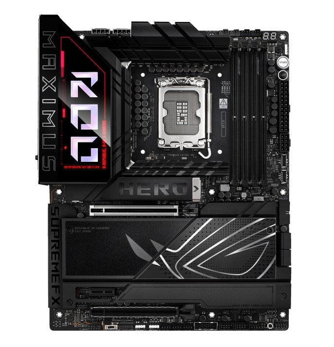 ASUS ROG MAXIMUS Z890 HERO LGA1851 ATX Motherboard 192GB, 4x DDR5, 1 x PCIe 5.0 x16 slots, 6 x M.2 slots,1 x SlimSAS, 4 x SATA 6Gb/s