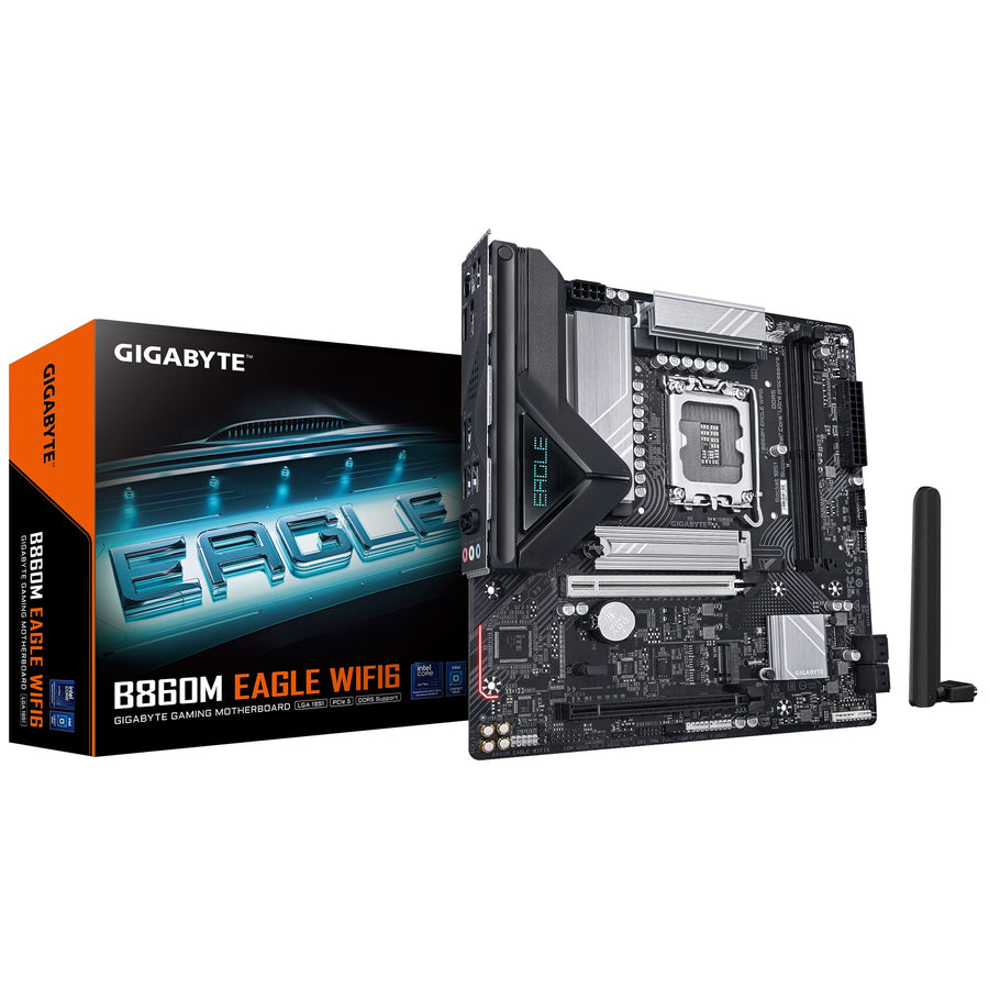 Gigabyte M/B B860M EAGLE WIFI6 1.0, Intel ® B860, 4 x DDR5 up to 128 GB, 1x HDMI, 2 x PCI Express x16, 2 x M.2, 4 x SATA, 5x USB 3.2