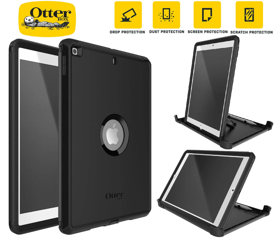 OtterBox Defender Apple iPad (10.2') (9th/8th/7th Gen) Case Black - (77-62032), DROP+ 2X Military Standard,Built-in Screen Protection,7 Years Warranty