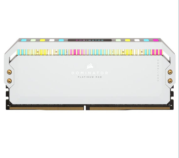 Corsair Dominator Platinum RGB 64GB (2x32GB) DDR5 UDIMM 5200Mhz C40 1.25V White Desktop PC Gaming Memory
