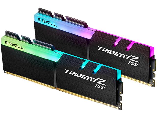 G.SKILL F4-3200C16D-16GTZR 16GB (2 x 8GB)/ PC4-25600 / DDR4 3200 Mhz/ Timings 16-18-18-38/ Voltage 1.35V/  Trident Z RGB