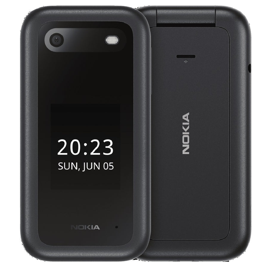 Nokia 2660 Flip 4G 128MB - Black (1GF012HPA1A01)*AU STOCK*, 2.8', 48MB/128MB, 0.3MP, Dual SIM, 1450mAh Removable, 2 Years Warranty