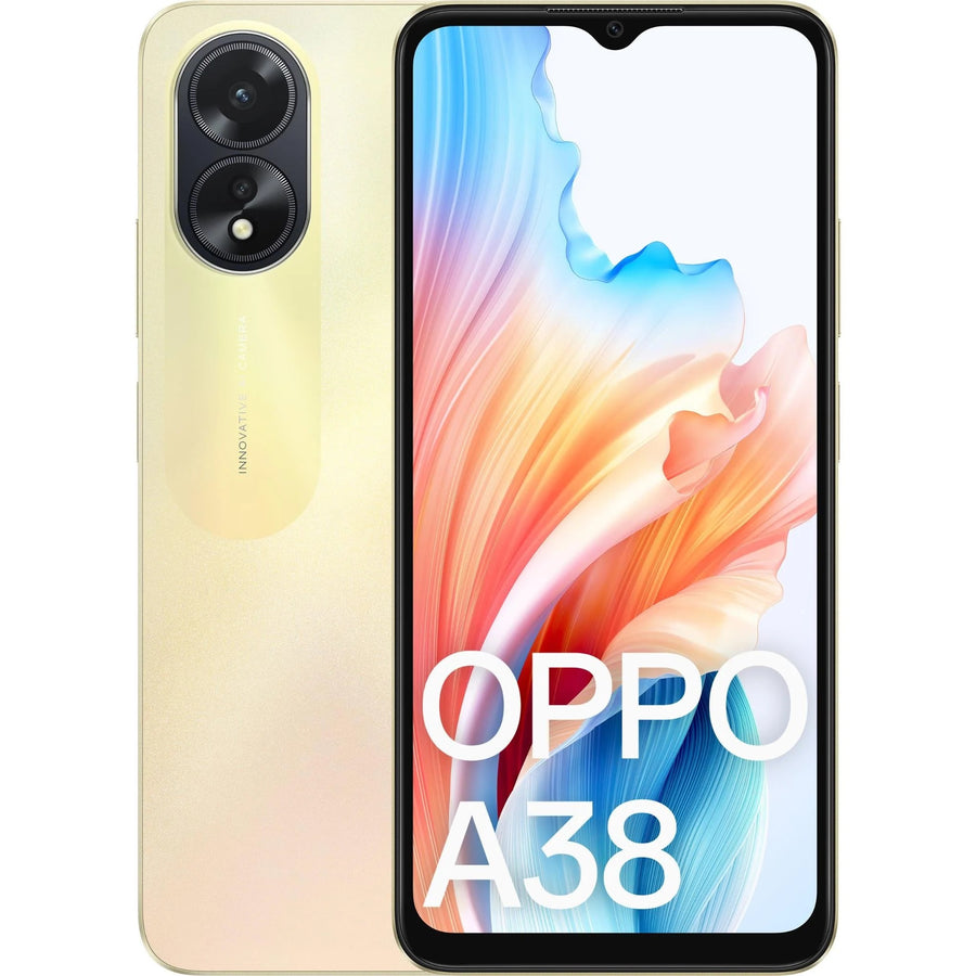 OPPO A38 4G 128GB - Glowing Gold (CPH2579AU Gold)*AU STOCK*, 6.56', HD+, 90Hz, 4GB/128GB, 50MP/5MP, Dual SIM, 5000mAh, 2 Year Warranty