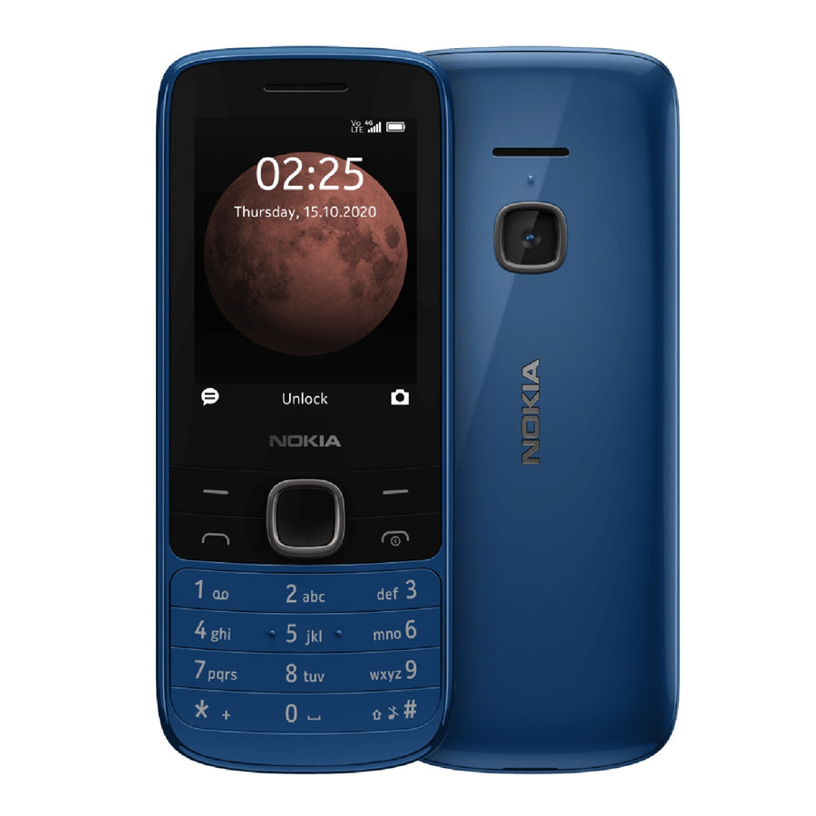 Nokia 225 4G 128MB -  Classic Blue (1GF025FPG2L10)*AU STOCK*, 2.4' , 64MB/128MB, 0.3MP, Dual SIM, 1150mAh Removable, Bluetooth v5.0, 2 Years Warranty