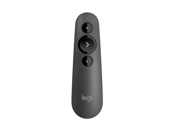 Logitech R500S Laser Presentation Remote with Dual Connectivity Bluetooth or USB 20m Range Red Laser Pointer for PowerPoint Keynote Google Slides