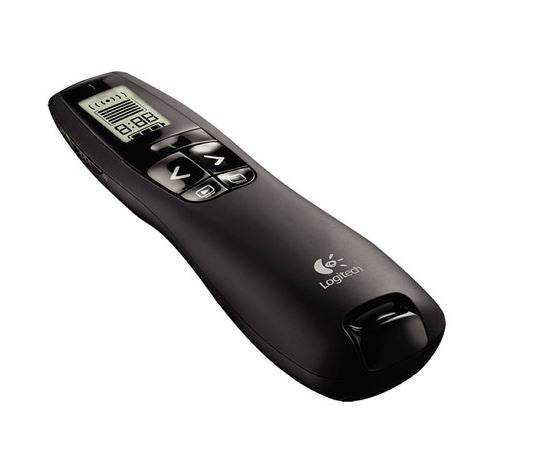 Logitech R800 Laser Presentation Remote LCD display  time tracking 30m Range, 2.4GHz Instuitive slideshow controls ~MILT-R700PRO 910-003508