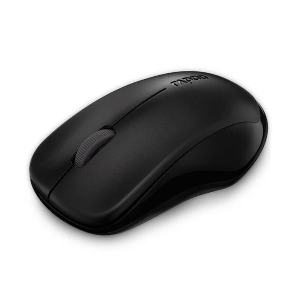 RAPOO 1620 2.4G Wireless up to 10 Meters and 360 degrees coverage Mouse Black, 1000 DPI, Long Battery. Retail Pack