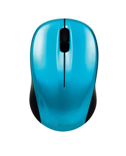 Verbatim GO Nano Caribbean Blue Mouse Wireless 2.4GHz Wireless Optical, Ultra Compact, 3 Buttons, 1600dpi, Nano Receiver