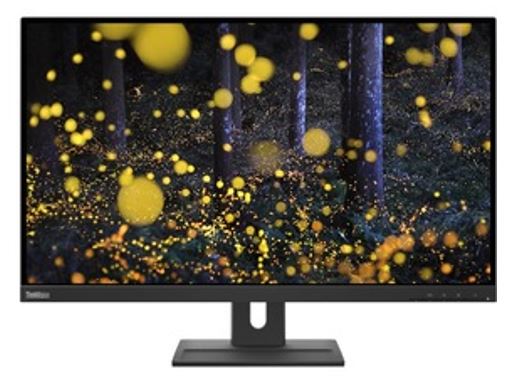 LENOVO ThinkVision E27q-20 27' 75Hz QHD IPS Monitor 2K 2560x1440 16:9 4ms Height Adjustable Tilt Swivel Pivot DP HDMI 3yr wty