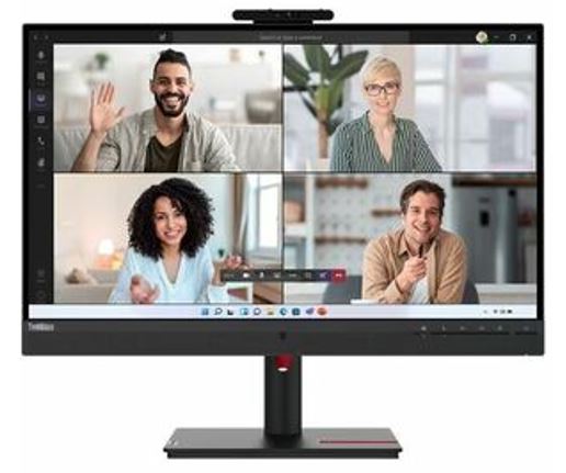 LENOVO ThinkVision T27hv-30 27' QHD Monitor IPS 2560x1440 16:9 Height Adjustable Tilt Swivel Pivot Webcam MIC Speaker DP HDMI USB-C LAN DP 4xUSB3 Hub