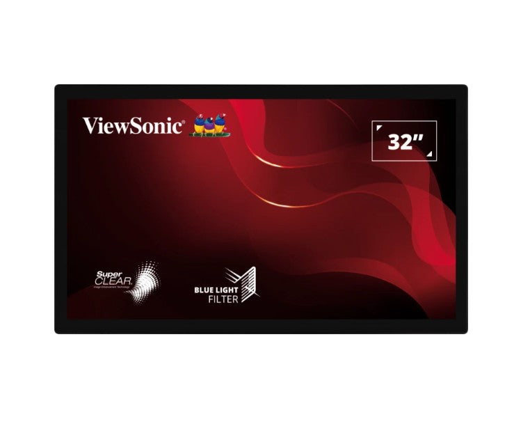 ViewSonic TD3207 32' 1080p Open Frame 10-Point PCAP Touch Monitor, 24/7 Operation and HDMI, DisplayPort and RS232, Kiosk, Factory, IP54 Front waterPF