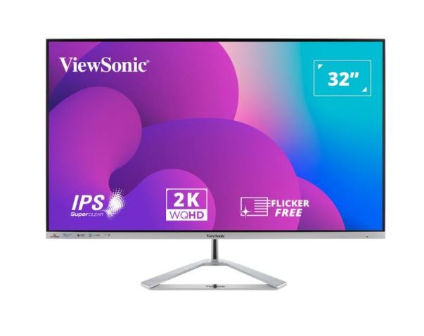 ViewSonic 32' 2K QHD Business Professional Ultra Thin Stylish, Elegant,SuperClear IPS, low energy 36w, (2560 x 1440) 3 year warranty 2024 Version