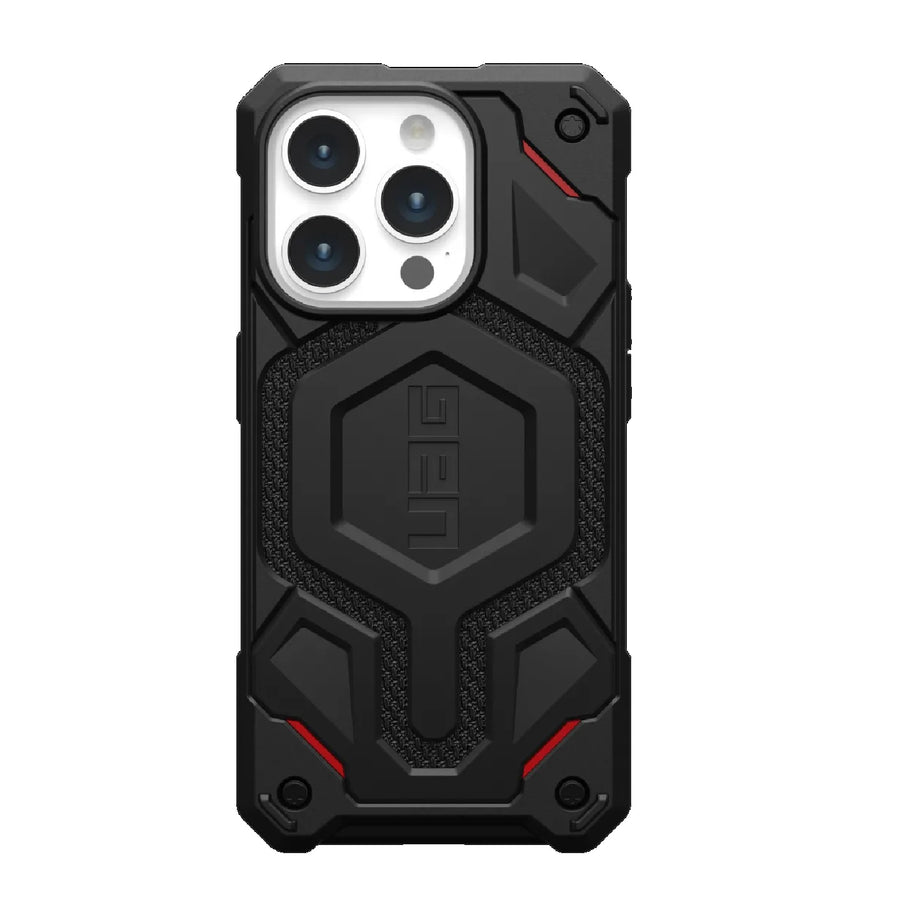 UAG Monarch Pro MagSafe Apple iPhone 15 Pro (6.1') Rugged Case - Kevlar Black (114221113940), 25ft. Drop Protection(7.6M), 10 Years Warranty