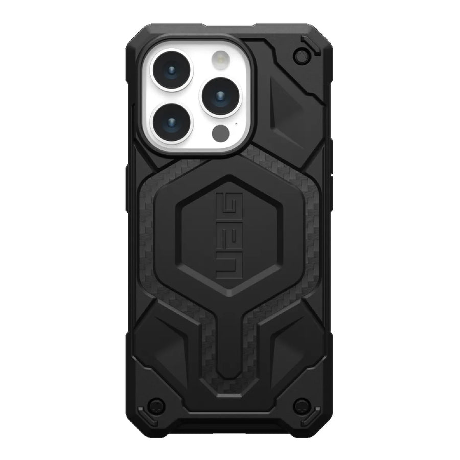 UAG Monarch Pro MagSafe Apple iPhone 15 Pro (6.1') Rugged Case - Carbon Fiber (114221114242), 25ft. Drop Protection(7.6M), 10 Years Warranty