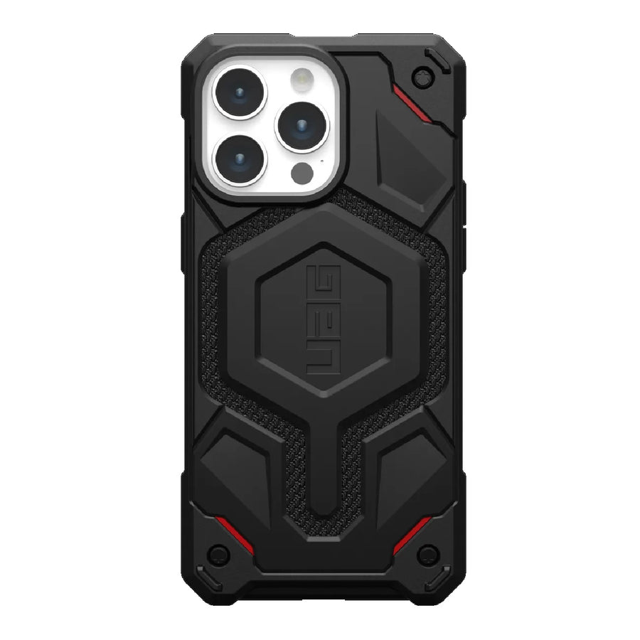 UAG Monarch Pro MagSafe Apple iPhone 15 Pro Max (6.7') Rugged Case - Kevlar Black (114222113940), 25ft. Drop Protection (7.6M), 10 Years Warranty