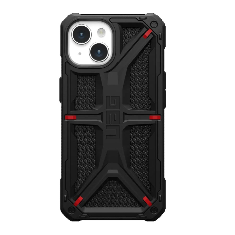 UAG Monarch Kevlar Apple iPhone 15 (6.1') Rugged Case - Kevlar Black (114289113940), 20ft. Drop Protection (6M), 10 Years Warranty