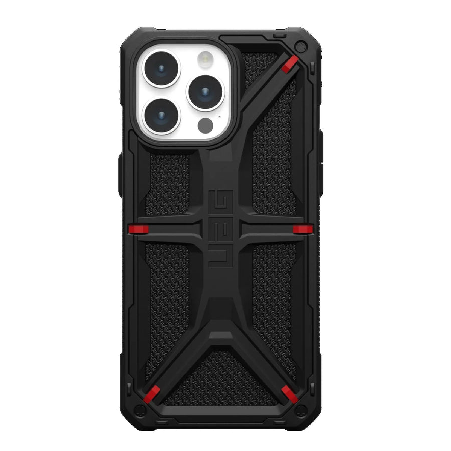 UAG Monarch Kevlar Apple iPhone 15 Pro Max (6.7') Rugged Case - Kevlar Black(114298113940), 20ft. Drop Protection (6M), 10 Years Warranty