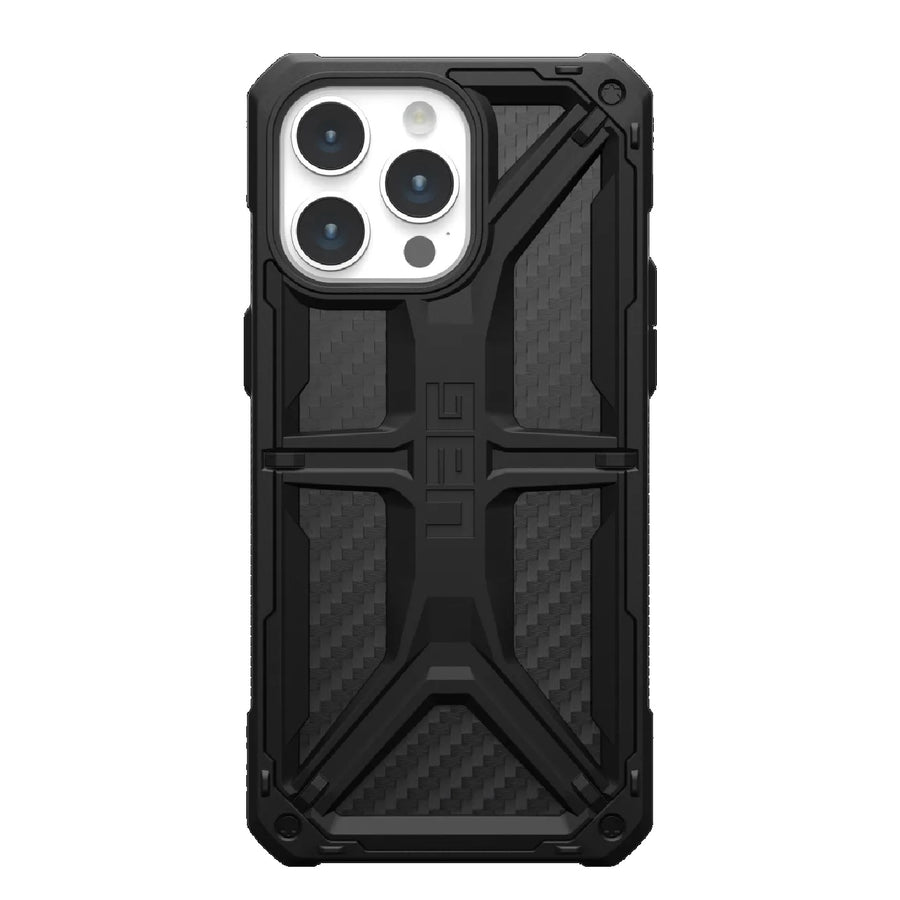 UAG Monarch Apple iPhone 15 Pro Max (6.7') Rugged Case - Carbon Fiber (114298114242), 20ft. Drop Protection (6M), Tactical Grip, 10 Years Warranty