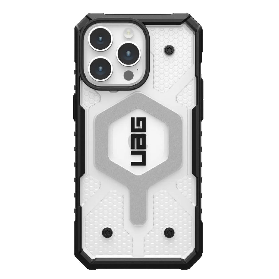 UAG Pathfinder MagSafe Apple iPhone 15 Pro Max (6.7') Rugged Case - Ice (114301114343), 18ft. Drop Protection (5.4M), Tactical Grip, 10 Years Warranty