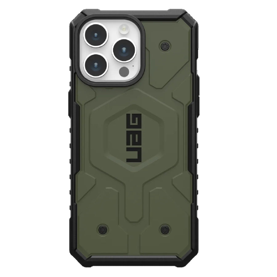 UAG Pathfinder MagSafe Apple iPhone 15 Pro Max (6.7') Rugged Case - Olive Drab(114301117272),18ft. Drop Protection(5.4M), 10 Years Warranty