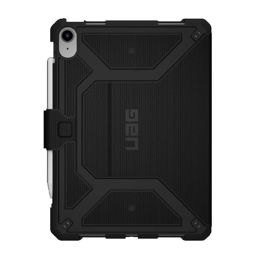 UAG Metropolis Apple iPad 11th and Galaxy (A16) / 10th Gen Folio Rugged Case - Black (123396114040), DROP+ Military Standard, Adjustable Stand, 1 Year