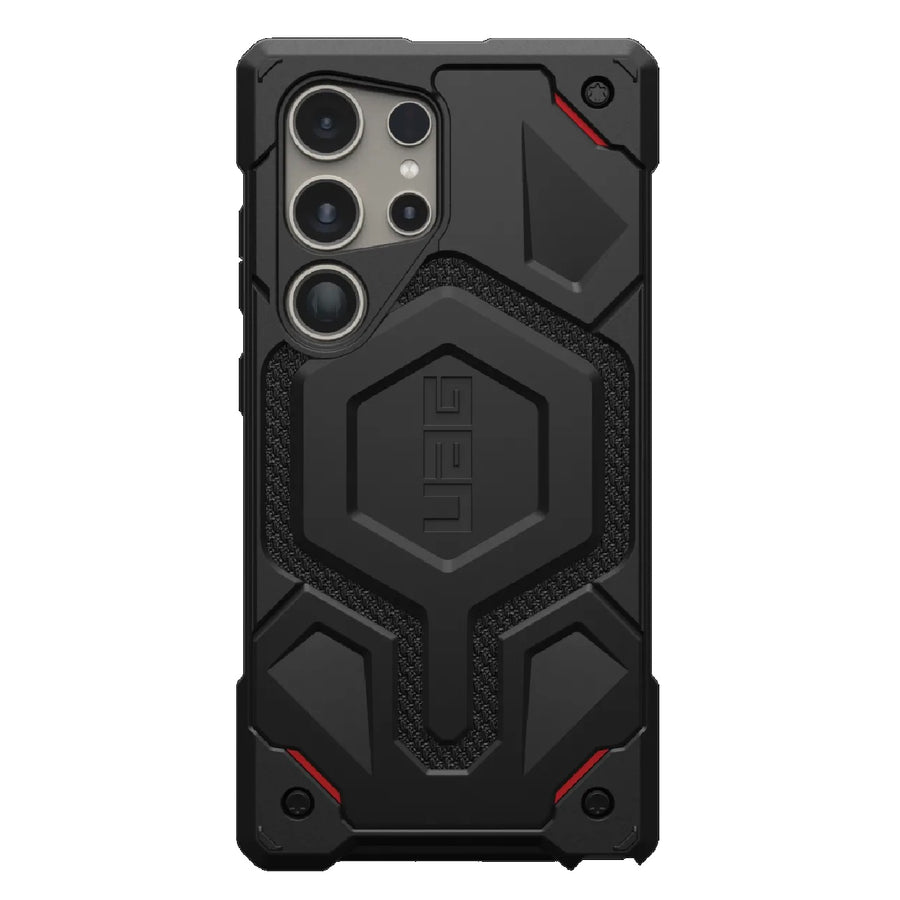 UAG Monarch Pro Magnetic Kevlar Samsung Galaxy S24 Ultra 5G (6.8') Rugged Case - Black (214416113940), 25ft. Drop Protection (7.6M), 10 Years Warranty