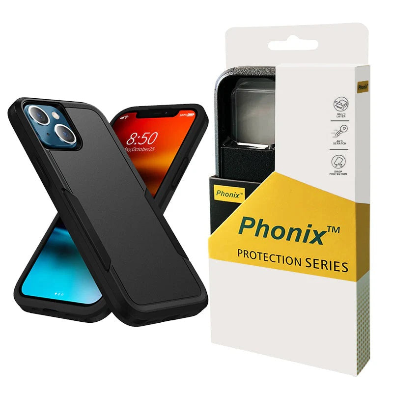 Phonix Apple iPhone 16 Pro (6.3') Armor Rugged Case Black - Military-Grade, Multi layers, No-Slip, Sleek, Ultimate Protection, Strong & Durable