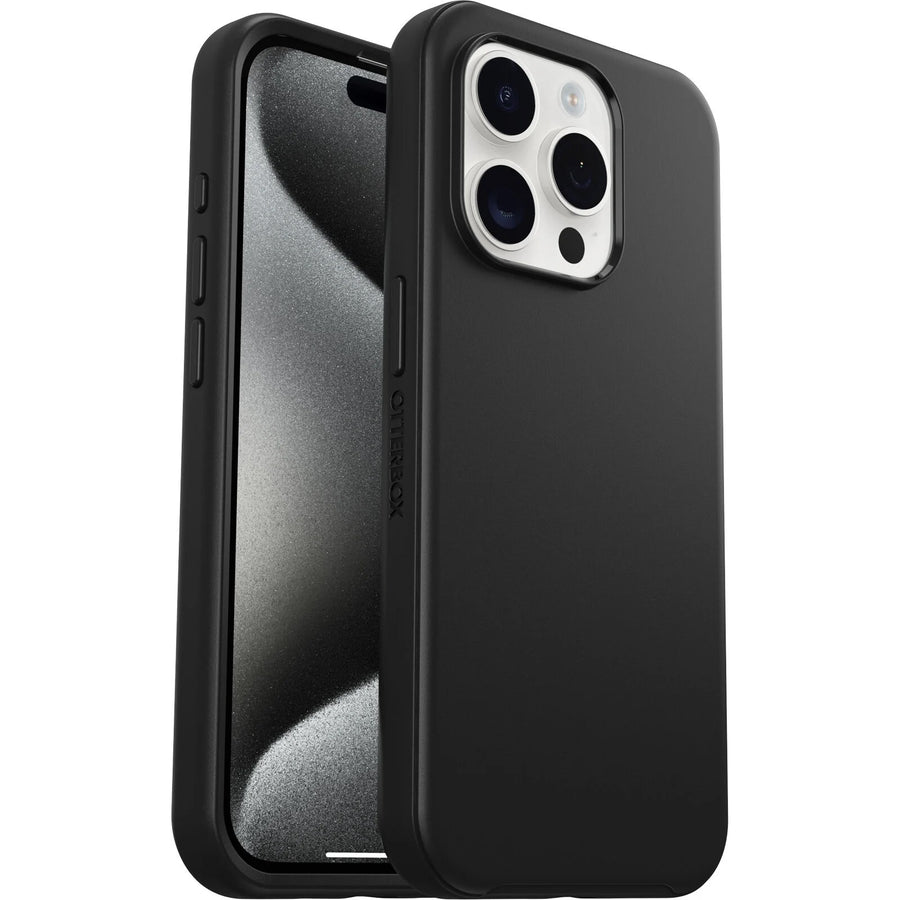 OtterBox Symmetry+ MagSafe Apple iPhone 15 Pro (6.1') Case Black - (77-92836), Antimicrobial,DROP+ 3X Military Standard, Raised Edges,7 Years Warranty