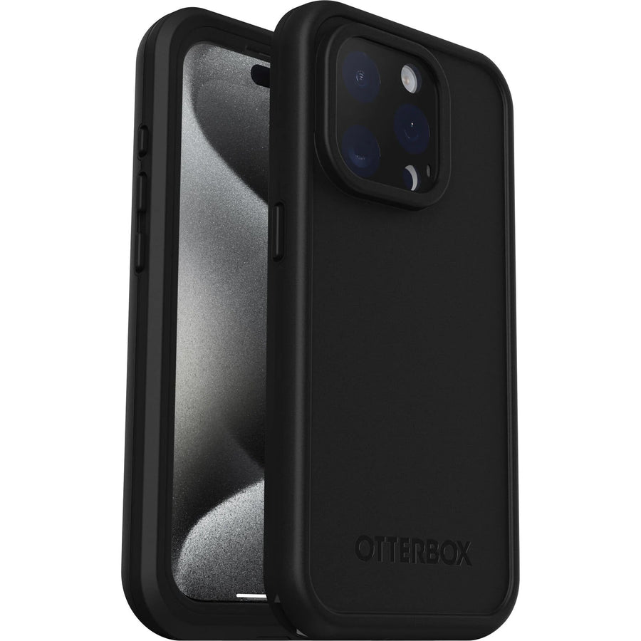 OtterBox Fre MagSafe Apple iPhone 15 Pro (6.1') Case Black - (77-93405), DROP+ 5X Military Standard, 2M WaterProof, Port Covers, 7 Years Warranty