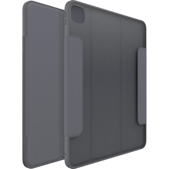 OtterBox Symmetry Folio Apple iPad Pro M4 (13') (7th Gen) Case Thunderstorm (Clear/Dark Grey) - (77-95261), Multi-Position Stand, 7 Years Warranty
