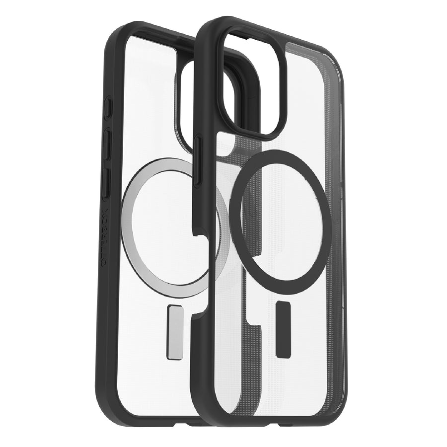 OtterBox React MagSafe Apple iPhone 16 Plus (6.7') Case Clear/Black-(77-96235),DROP+ Military Standard,Hard Case with Soft Grip Edges,7 Years Warranty