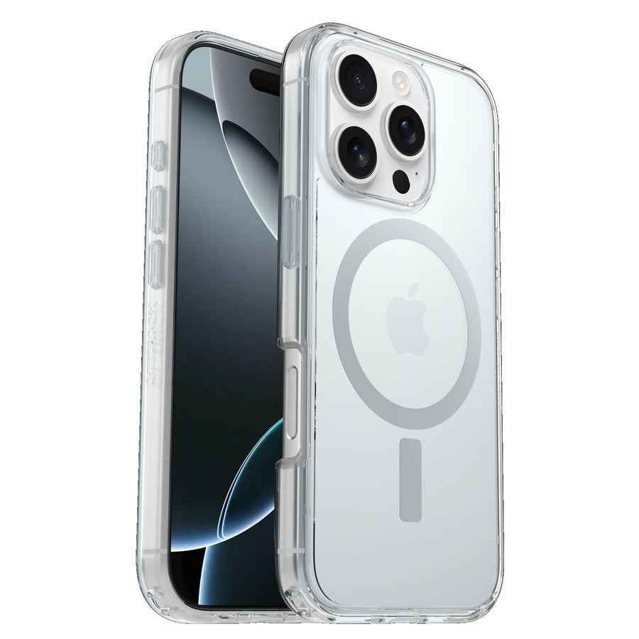 OtterBox Symmetry Clear MagSafe Apple iPhone 16 Pro (6.3') Case Clear - (77-96393), Antimicrobial, DROP+ 3X Military Standard, 7 Years Warranty