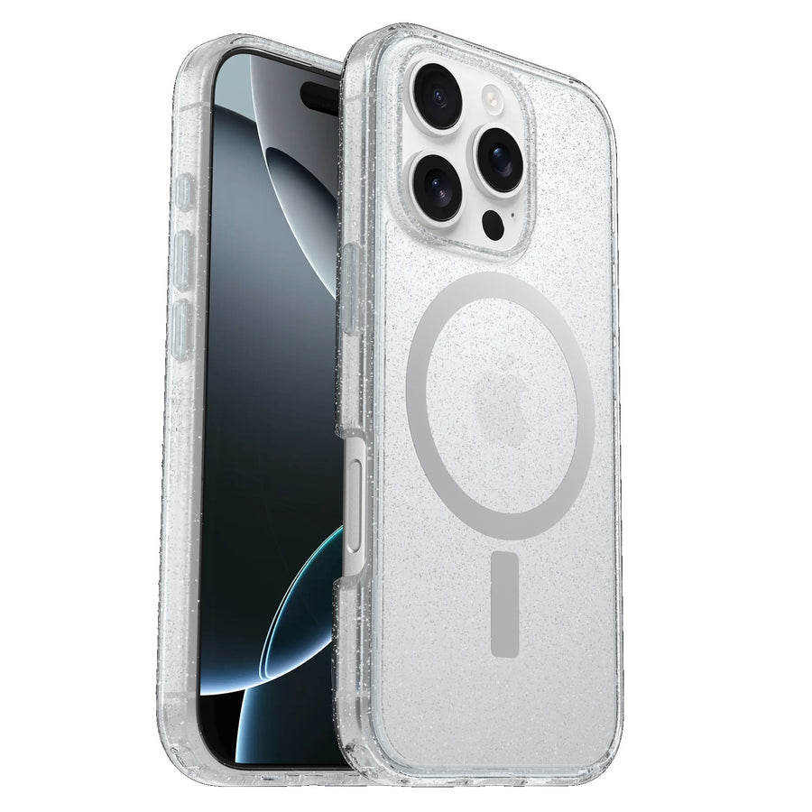 OtterBox Symmetry Clear MagSafe Apple iPhone 16 Pro (6.3') Case Stardust - (77-96405), Antimicrobial, DROP+ 3X Military Standard, 7 Years Warranty