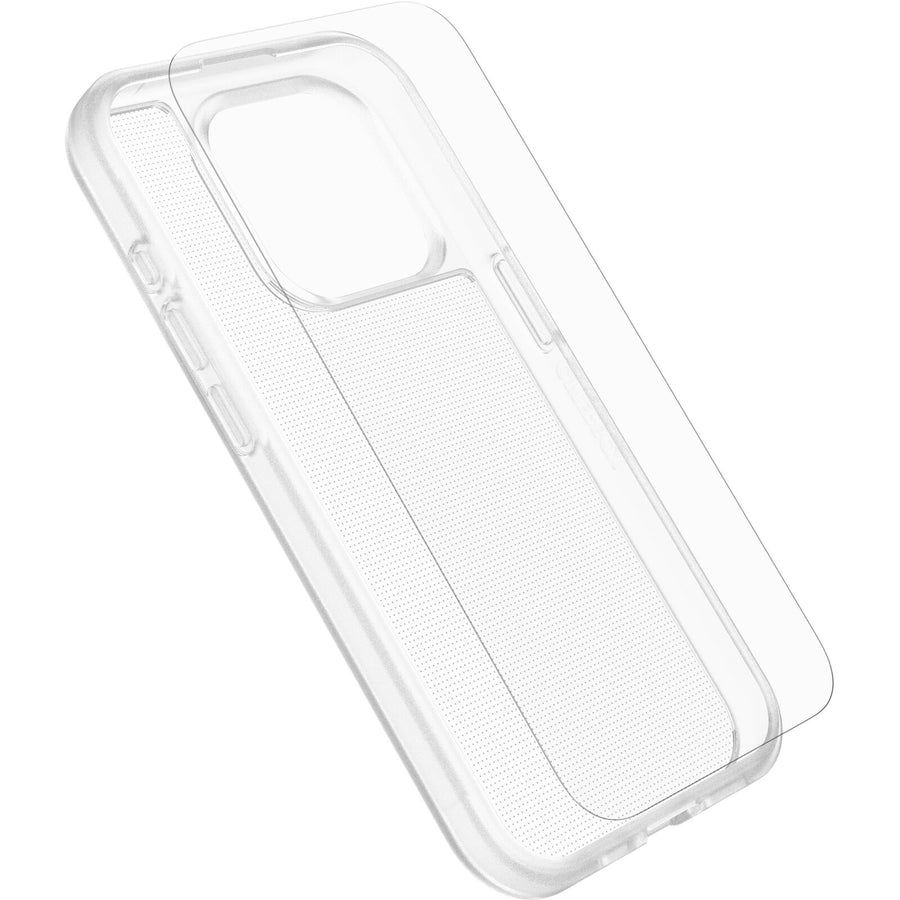 OtterBox React Case with Screen Protector Apple iPhone 15 Pro (6.1') Clear -(78-81235),DROP+ Military Standard Case ,2X Anti-Scratch ,7 Years Warranty