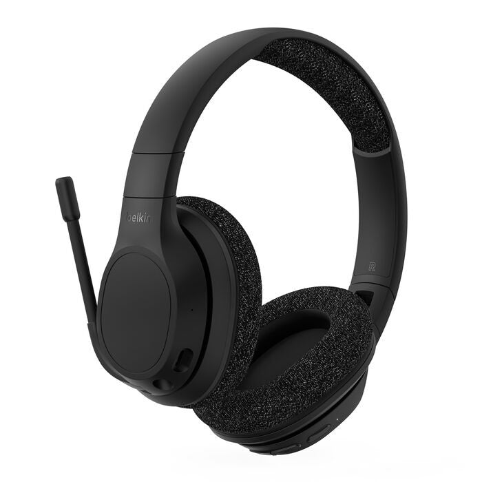 Belkin Sound Form Adapt Wireless Over-The-Ear Headphones - Black (AUD005btBLK), Up To 65 Hours Of Playtime, 2 Years Warranty