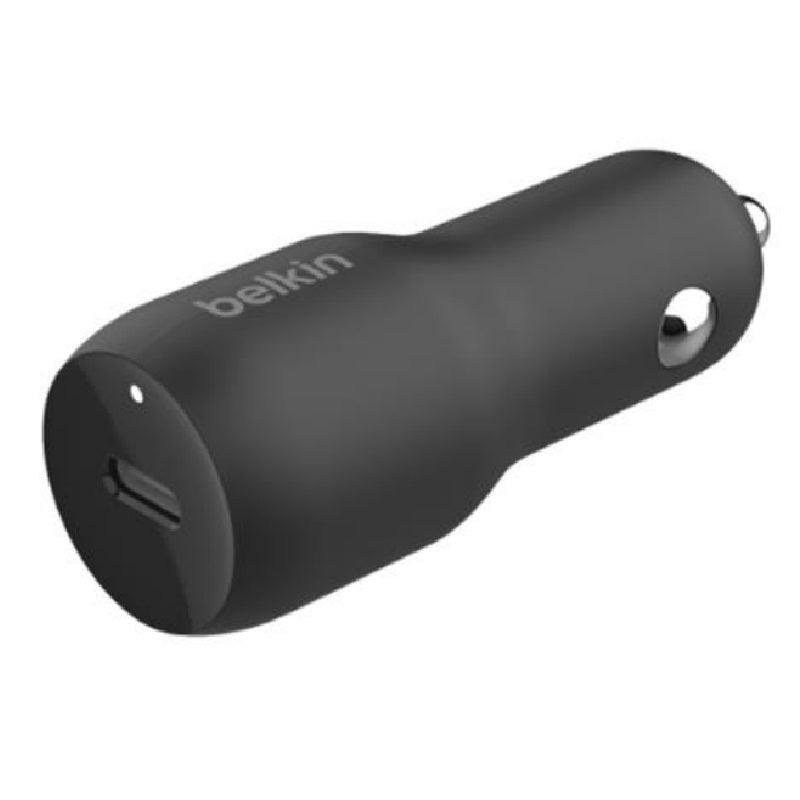 Belkin BoostCharge 30W USB-C PD Car Charger - Black (CCA004btBK),Dynamic Power Delivery,Compact Design, USB-IF Certified, $2,500 CEW, 2 Years Warranty