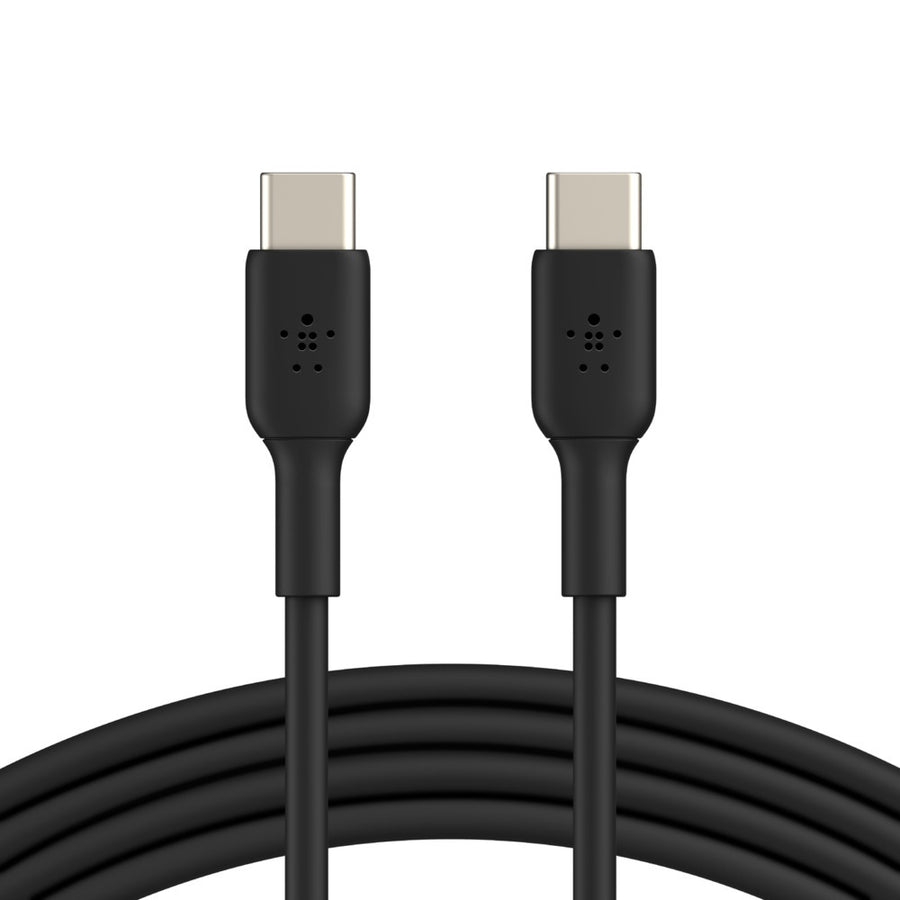 Belkin BoostCharge USB-C to USB-C Cable (1m/3.3ft) - Black (CAB003bt1MBK), 480Mbps, 8K+ Bend, Samsung Galaxy, iPad, MacBook, Google, 2 Years Warranty