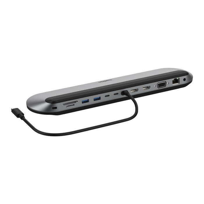 Belkin Connect USB-C 11-in-1 universal Docking Station - Grey (INC014btSGY), Dual Display, 10 Gbps, 100W Power Delivery, 2YR