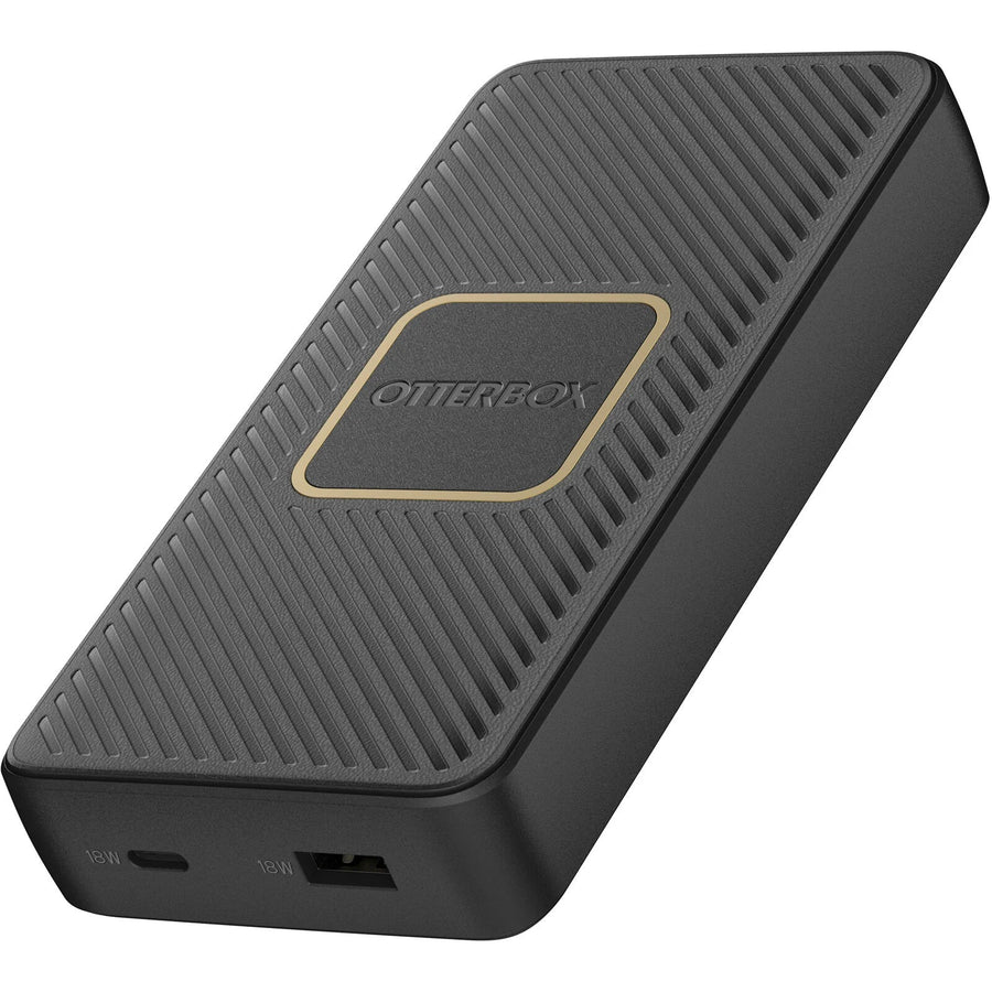 OtterBox Fast Charge Wireless Power Bank 15K mAh - Black (78-80640), Dual Ports (USB-C 18W & USB-A 18W), 10W Qi Wireless, Sleek, 2 Years Warranty