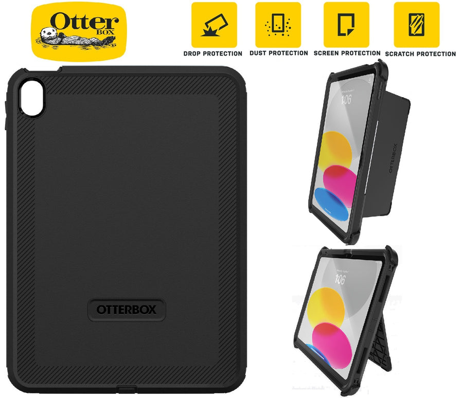 OtterBox Defender Apple iPad (A16) / iPad (10.9') (10th Gen) Case Black - (77-89953), DROP+ 2X Military Standard, 7 Years Warranty