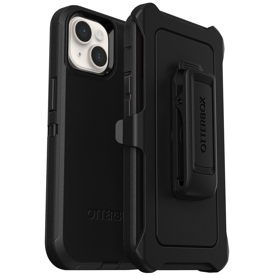 OtterBox Defender Apple iPhone 14 Plus Case Black - (77-88362), DROP+ 4X Military Standard,Multi-Layer,Included Holster, Rugged, 7 Years Warranty